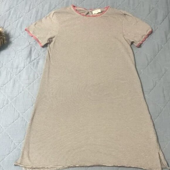 THML Short Sleeve Striped Tee Shirt Dress S - Picture 1 of 6